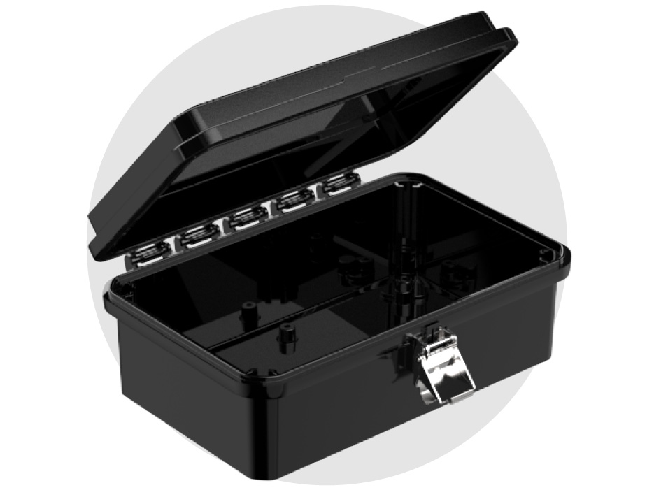 Plastic hinged electrical enclosure