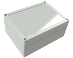 polycarbonate plastic enclosures in gray