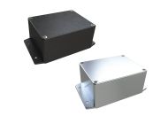 AN-04F Natural diecast aluminum enclosure with flanges for wall mounting - 4.53 x 3.54 x 2.17 inches