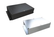 AN-07F Natural diecast aluminum enclosure with flanges for wall mounting - 8.76 x 5.75 x 2.17 inches