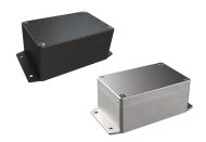 Flanged diecast aluminum electronic enclosure