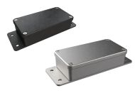 AN-20F Natural diecast aluminum enclosure with flanges for wall mounting - 4.04 x 2.07 x 1 inches