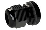 Black plastic cable glands for enclosures - rated NEMA 4X