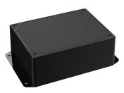 DC-46FMBYT Black plastic heavy duty enclosure for electronics with a Flush/Textured cover style - 6.13 x 4.62 x 2.25 inches