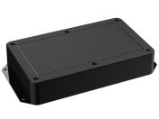 DC-57FMBYT Black ABS plastic enclosure for electronics with a molded on surface mount flange and a Flush/Textured cover style - 8.25 x 5 x 1.5 inches