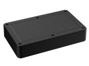 DC-57PMBYT Black ABS plastic enclosure for electronics with a Flush/Textured cover style - 8.25 x 5 x 1.5 inches