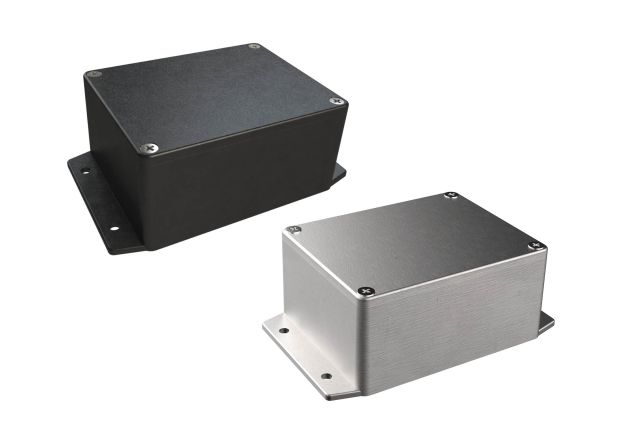 Flanged diecast aluminum electronic enclosure