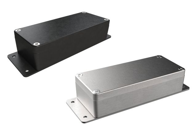 Flanged diecast aluminum electronic enclosure