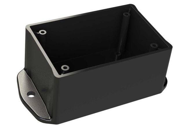 BT-2315MB Black plastic enclosure (base only) for electronics with screw on cover - 3.05 x 2.05 x 1.58 inches