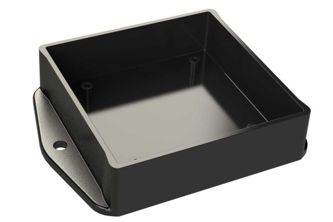 BX-3308BXX Black plastic box for electronics and potting compound - 3.05 x 3.05 x 0.95 inches