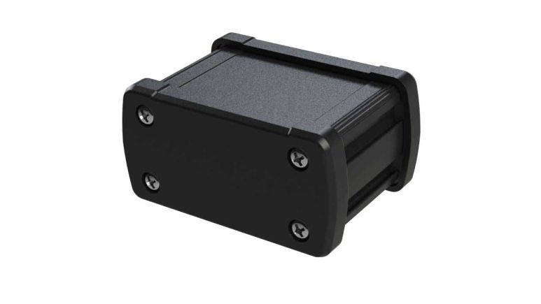 EX-50-01 Black extruded aluminum enclosure for electronics - 1.93 x 2.7 x 1.39 inches