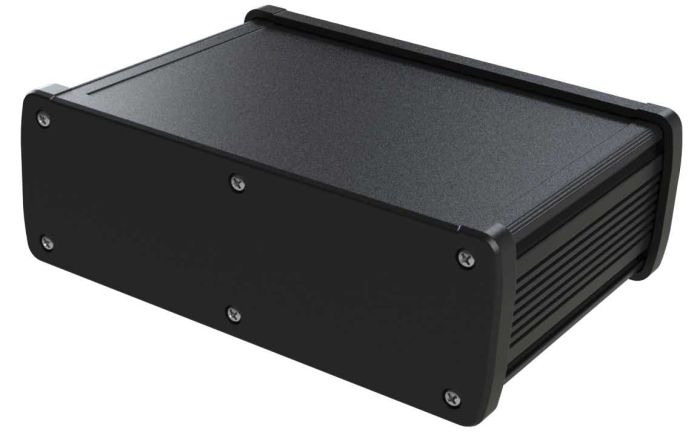 EX-64-01 Black extruded aluminum enclosure for electronics - 5.08 x 6.99 x 2.41 inches