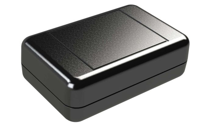KT-35T0 Black small plastic handheld enclosure for electronics - 2.5 x 1.63 x 0.8 inches