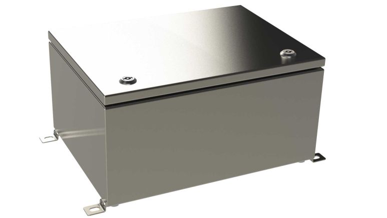 SA-36-01 Natural stainless steel hinged electrical enclosure - 15.75 x 11.81 x 7.87 inches
