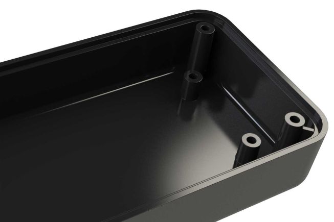 enclosure for electronics with internal PCB mounting bosses