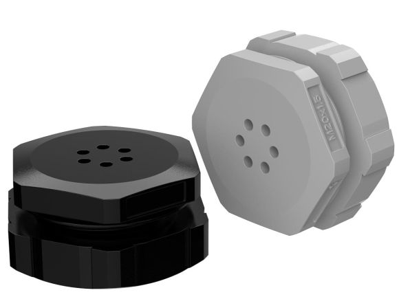 black and gray NEMA vent plugs for enclosures