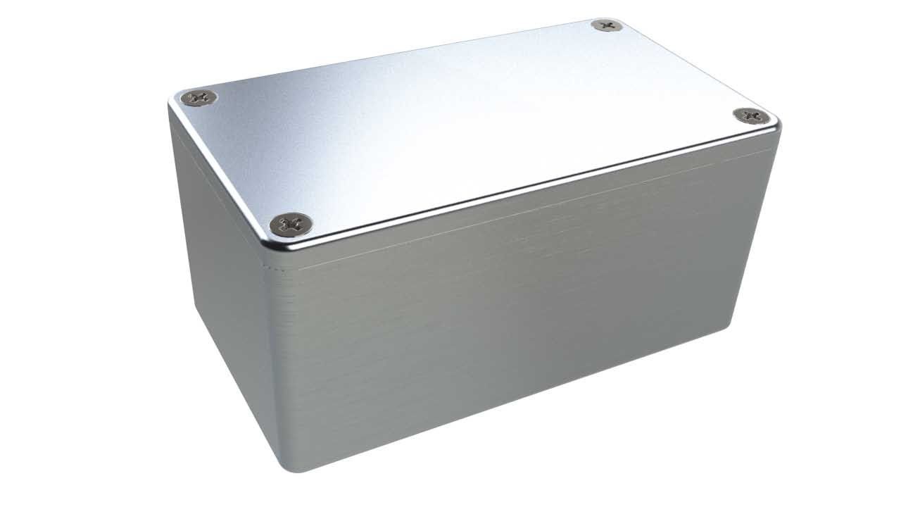 AN-03P Natural diecast aluminum enclosure for electronics - 4.53 x 2.56 x 2.17 inches