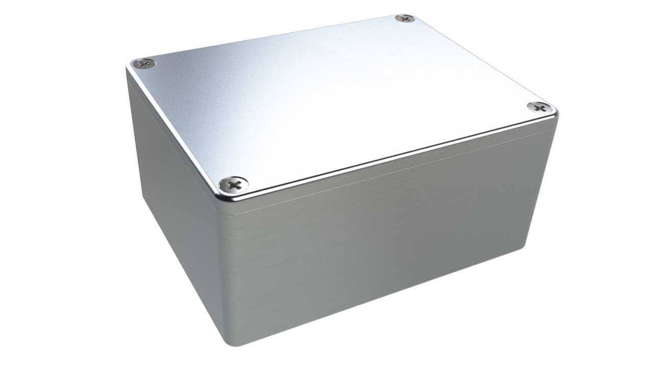 AN-04P Natural diecast aluminum enclosure for electronics - 4.53 x 3.54 x 2.17 inches