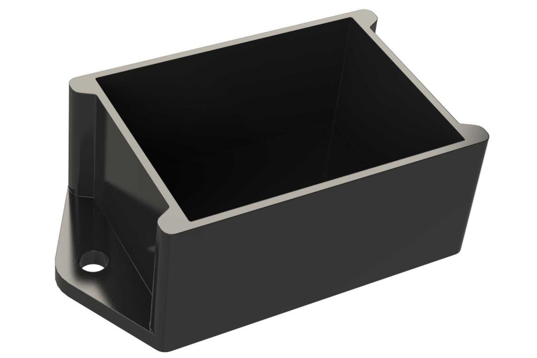 BF-150201 Black potting box plastic enclosure for electronics - 2 x 1.5 x 1 inches