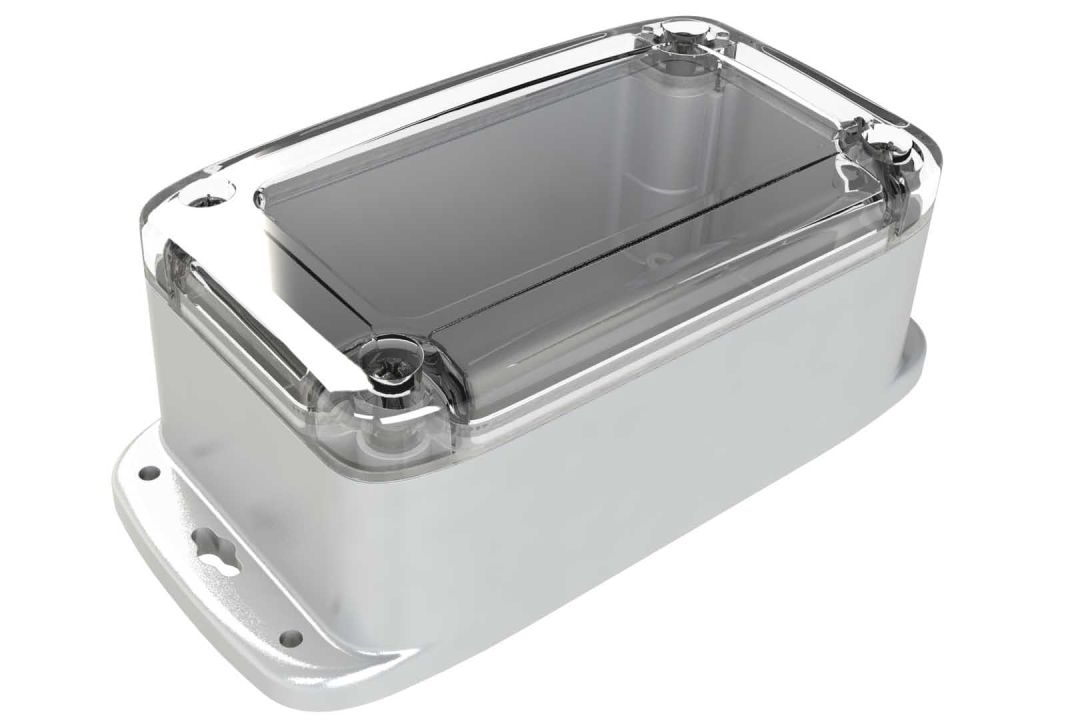 enclosure with clear lid for electronics