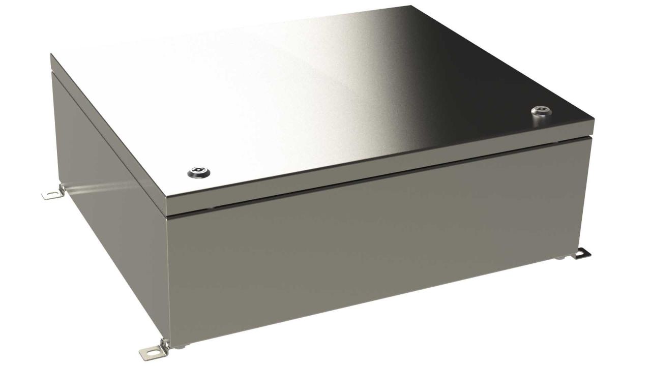 SA-52-01 Natural stainless steel hinged electrical enclosure - 24 x 20 x 8 inches