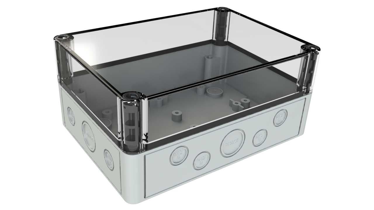 enclosure with clear lid