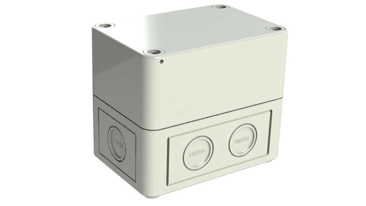 SK-25-02 Gray outdoor NEMA rated electrical junction box  - 3.7 x 2.56 x 3.1 inches