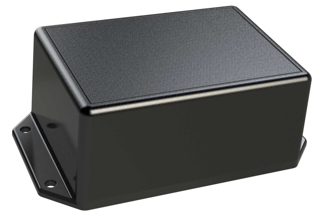 TF-3420TX Black basic potting box for potting compound and electronics - 4.38 x 3.13 x 2 inches