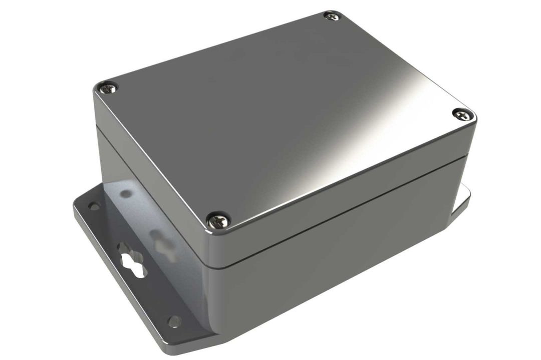 WA-23F*16 Gray indoor NEMA 4x waterproof enclosure for electronics with wall mount flange - 4.53 x 3.54 x 2.17 inches