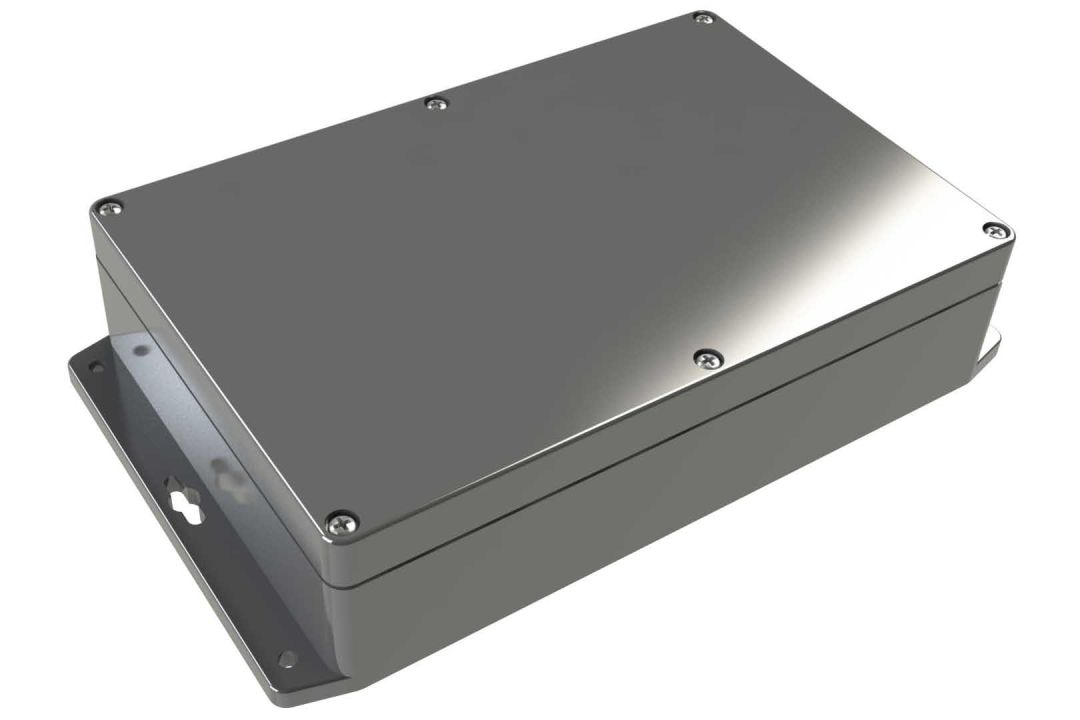 WA-25F*16 Gray indoor NEMA 4x waterproof enclosure for electronics with wall mount flange - 8.74 x 5.75 x 2.17 inches