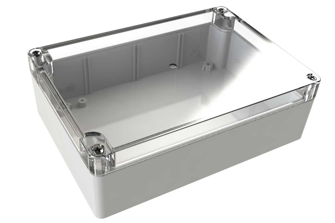 WC-24*1508 Gray with Clear Cover outdoor NEMA 4x enclosure for electronics - 6.73 x 4.76 x 2.17 inches