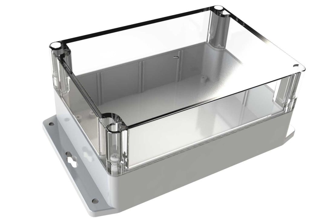 WC-27F*1508 Gray with Clear Cover outdoor NEMA 4x enclosure for electronics - 6.73 x 4.76 x 3.15 inches