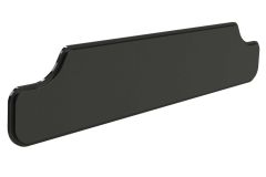 Black indoor desktop style enclosure with end panel