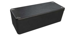 AN-00P Black diecast aluminum enclosure for electronics - 3.54 x 1.42 x 1.18 inches