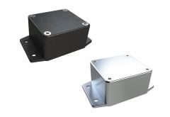 AN-01F Natural diecast aluminum enclosure with flanges for wall mounting - 2.52 x 2.28 x 1.38 inches