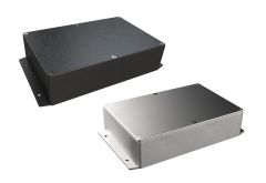 AN-07F Natural diecast aluminum enclosure with flanges for wall mounting - 8.76 x 5.75 x 2.17 inches