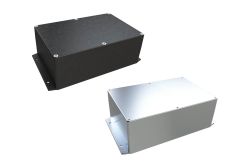 AN-08F Natural diecast aluminum enclosure with flanges for wall mounting - 8.76 x 5.75 x 3.24 inches
