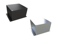 AN-10F Natural diecast aluminum enclosure with flanges for wall mounting - 6.25 x 6.25 x 4 inches