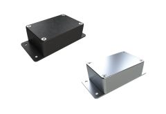 AN-12F Natural diecast aluminum enclosure with flanges for wall mounting - 3.85 x 2.52 x 1.35 inches