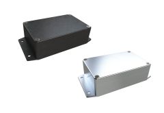 AN-13F Natural diecast aluminum enclosure with flanges for wall mounting - 4.9 x 3.14 x 1.59 inches