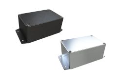 AN-14F Natural diecast aluminum enclosure with flanges for wall mounting - 4.9 x 3.14 x 2.26 inches