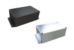 AN-16F Natural diecast aluminum enclosure with flanges for wall mounting - 6.29 x 3.93 x 2.37 inches