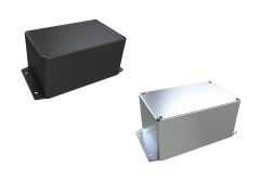 AN-17F Natural diecast aluminum enclosure with flanges for wall mounting - 6.29 x 3.93 x 3.19 inches