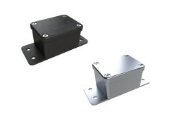 AN-18F Natural diecast aluminum enclosure with flanges for wall mounting - 2.19 x 1.61 x 1.22 inches