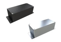 AN-21F Natural diecast aluminum enclosure with flanges for wall mounting - 6.89 x 3.15 x 2.36 inches