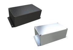 AN-22F Natural diecast aluminum enclosure with flanges for wall mounting - 7.87 x 4.72 x 2.95 inches
