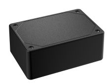 DC-34PMBYT Black plastic heavy duty enclosure for electronics with a Flush/Textured cover style - 4.61 x 3.1 x 1.77 inches