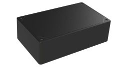 DC-47PMBYT Black plastic heavy duty enclosure for electronics with a Flush/Textured cover style - 7.62 x 4.62 x 2.25 inches