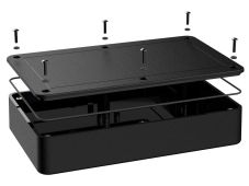 DC-57PMBYTGT Black ABS plastic indoor enclosure for electronics with gasket seal Flush/Textured cover style - 8.25 x 5 x 1.5 inches