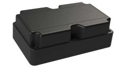 DC-59PMMT Black plastic heavy duty enclosure for electronics with a Flush/Textured cover style - 8.25 x 5 x 2.8 inches